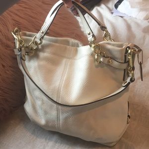 AUTHENTIC COACH Beige 2-way Handbag